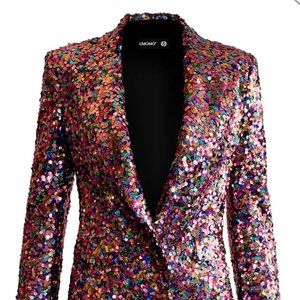 L'MOMO Sequin Blazer Size S multi-colour